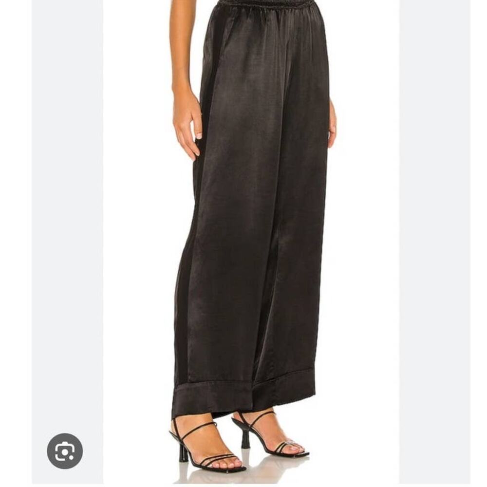 NATION LTD Fairfax Straight Leg Silky Pull on Trouser Style 4082HS Small BLACK
